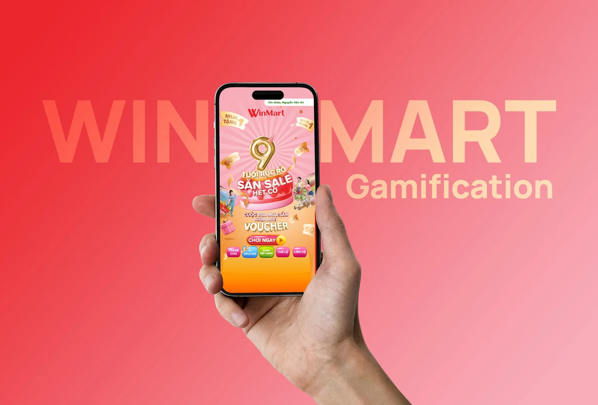 WinMart 9 tuổi rực rỡ — Săn Sale hết cỡ campaign key visual